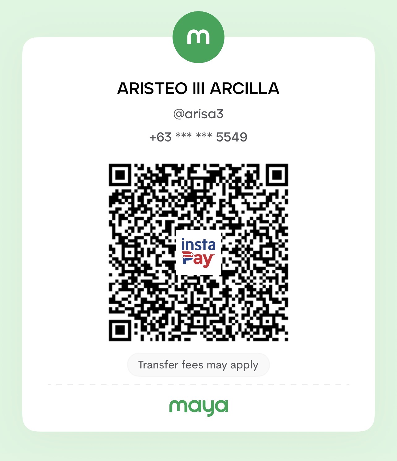Maya payment QR